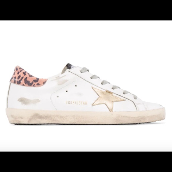 Golden Goose Superstar White/Gold/Leopard 38 NIB - Picture 9 of 10